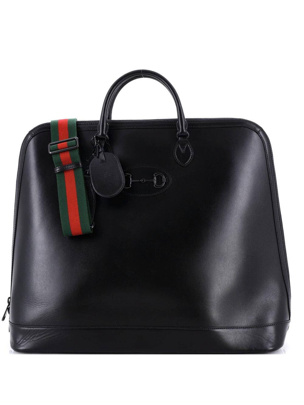 Gucci Horsebit Web Duffle Bag Leather #201046G20B
